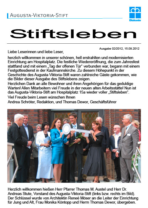Stiftsleben - Ausgabe 2/2012