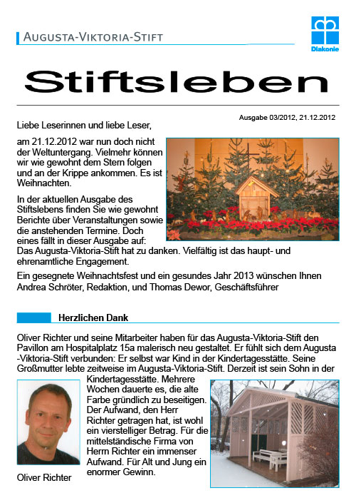 Stiftsleben - Ausgabe 3/2012