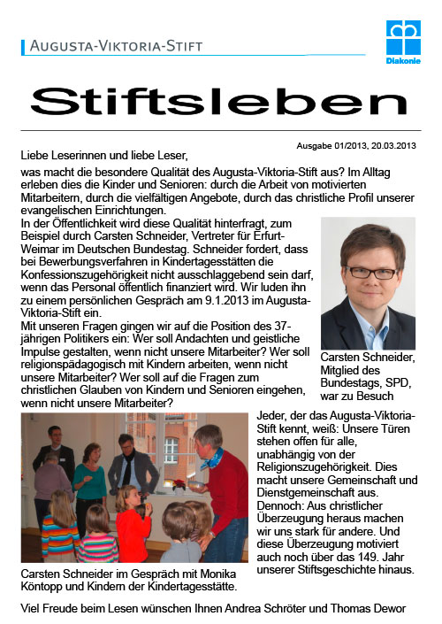 Stiftsleben - Ausgabe 1/2013